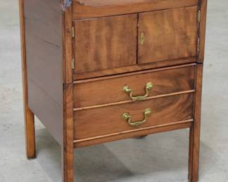 Period Mahogany English Bedside Cupboard 