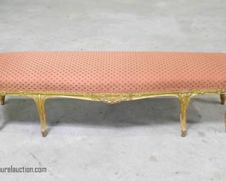Large Gilt Framed French Antique Bench