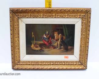 Oil on Canvas "Animal Antics" Painting
Musical Performance 

Artist Signed: Frank A. Holte, C. 1900