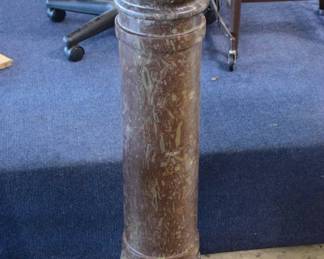 Carved 3 Piece Marble Pedestal