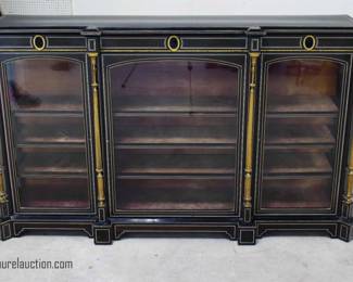 Ormolu Mounted Ebonized Walnut Victorian English Bookcase
By: Moore & Hunton, London