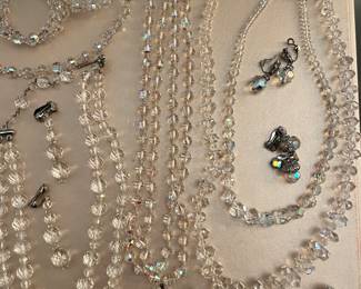 vintage crystal and glass beads