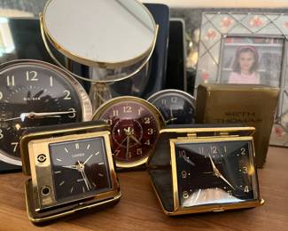vintage travel clocks