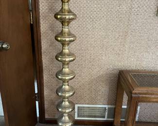 massive brass candlestick - over 5 ft tall