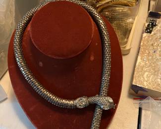 vintage snake necklace with matching belt