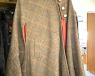Vintage plaid cape