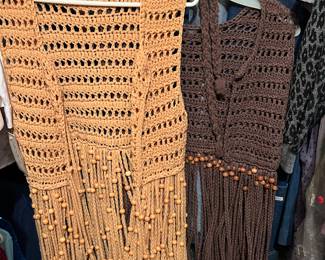 vintage crocheted vests