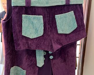 velour shorts & matching vest