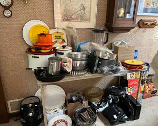 Vintage kitchen items and new small appliances