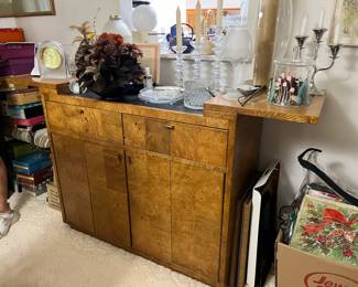 Bernhardt burl wood bar / buffet server
