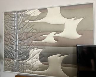 vintage quilted wall art