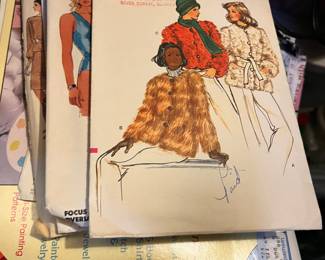 vintage sewing patterns and notions
