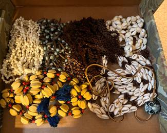 shell and tiki necklaces