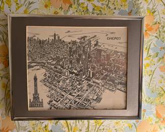 vintage chicago print