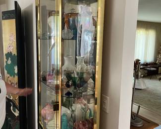 vintage brass display case