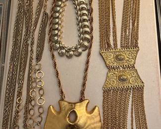retro goldtone necklaces