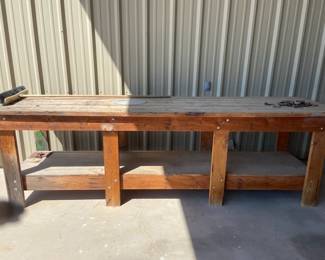 Extra Long Wood Workbench