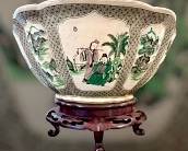 One of a pair of Oriental bowls