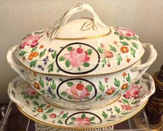 Old Paris small tureen and plate