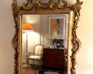 Antique gilt carved mirror