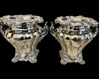 Pair of George III Sheffield wine coolers