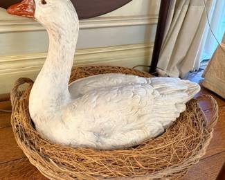 Large vintage Italian ceramic goose