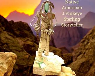 J. Pinkeye sterling and rock sculptures (2)