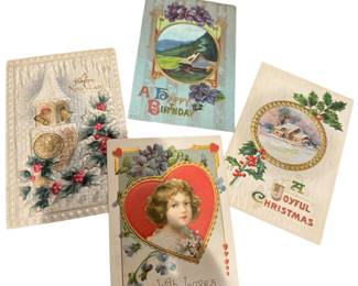 100s of antique postcards