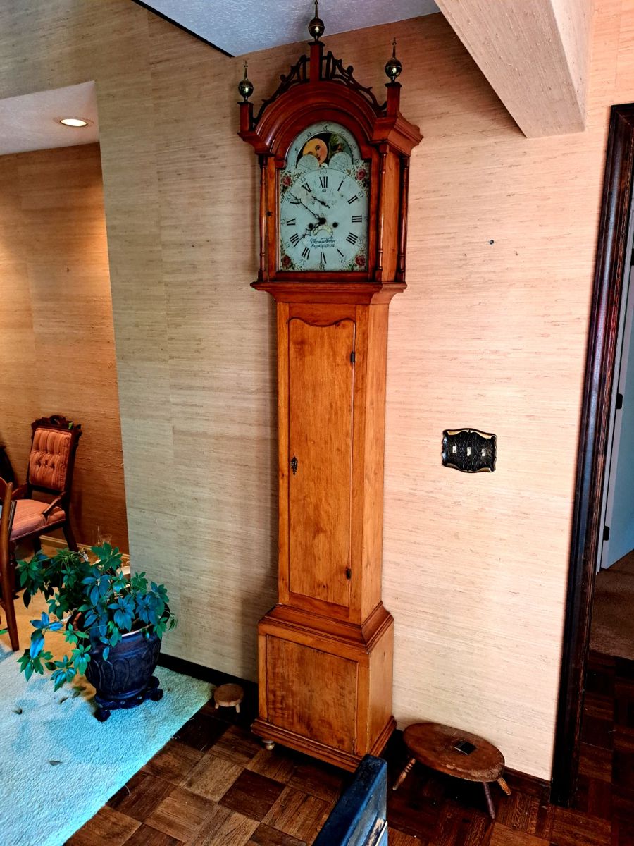 Thomas Walker, Fredericksburg tall case clock, C-1760.