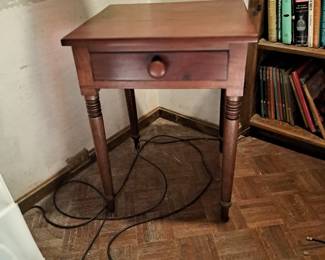 Antique walnut two drawer stand