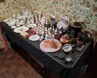 Antique glass and china