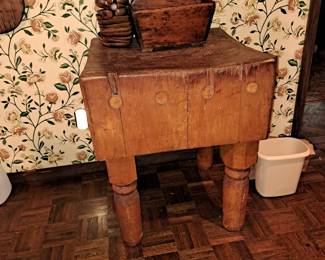 Antique maple butcher block