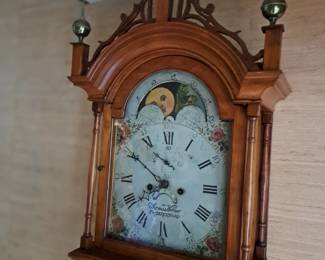 Antique Walker tall case clock face