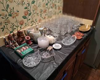 Pattern glass water glasses and other glass