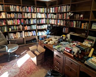 Books and office desk