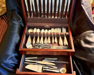 100 plus set Towle sterling silver, Maderia pattern.