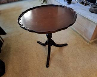 1920's mahogany piecrust tripod table.