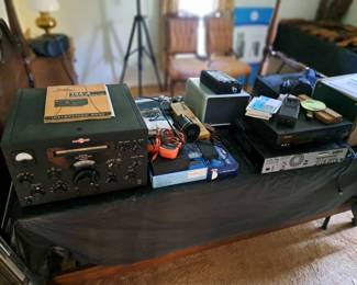 Antique Collins amateur receiver, Collin s amp and other electronics items.