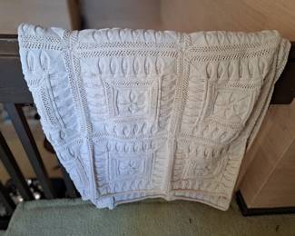 Hand made crochet bedspread