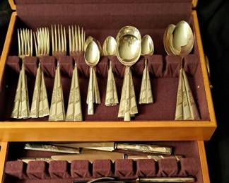 68 piece set sterling silver flatware