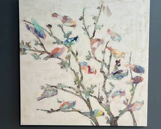 “Wings of Spring” bird print on canvas by Dixon Designs.