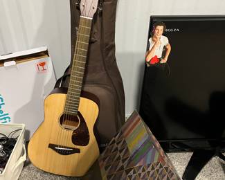 Yamaha FG-Junior guitar with case.