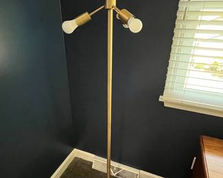 Modern six-globe floor lamp.