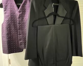 Tuxedo purchased at A.K. Rikk’s, includes Carrot & Gibbs vest.