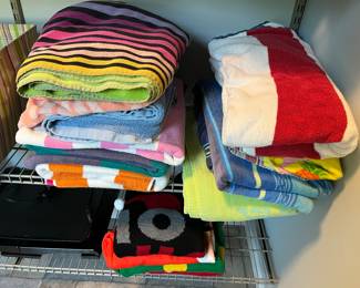 Nice selection of beach towels.