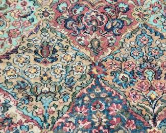 KARASTAN WOOL KIRMAN 4'3" X 6' BEAUTIFUL AREA RUG WITH MATCHING RUGS OF VARIOUS SIZES $50 TO $200 APPROX 5 MATCHING