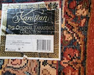 KARASTAN WOOL KIRMAN 4'3" X 6' BEAUTIFUL AREA RUG WITH MATCHING RUGS OF VARIOUS SIZES $50 TO $200 APPROX 5 MATCHING