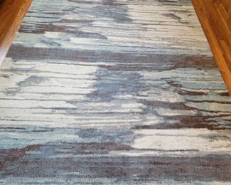 7' 10" X 10' LARGE THICK BLUE/GRAY AREA RUG