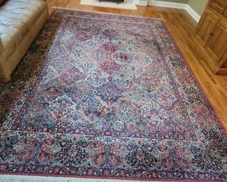KARASTAN WOOL KIRMAN 4'3" X 6' BEAUTIFUL AREA RUG WITH MATCHING RUGS OF VARIOUS SIZES $50 TO $200 APPROX 5 MATCHING