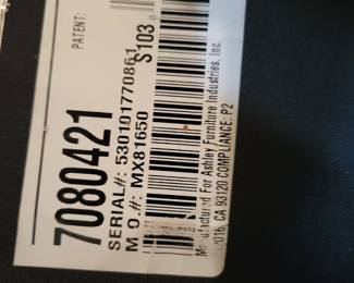 ASHLEY FAUX LEATHER BLACK NAIL HEAD TRIM CLUB CHAIR $80